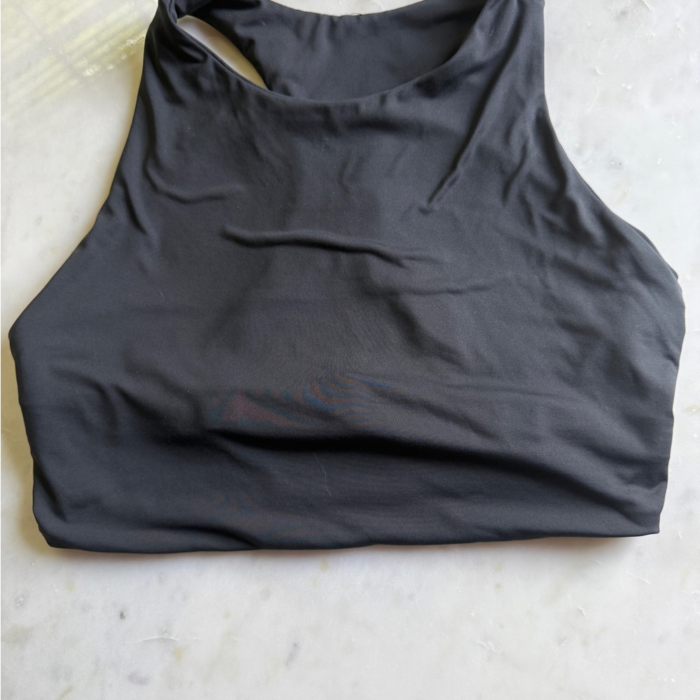 Carve Designs Black Hi Neck Reversible Racerback Swim Top